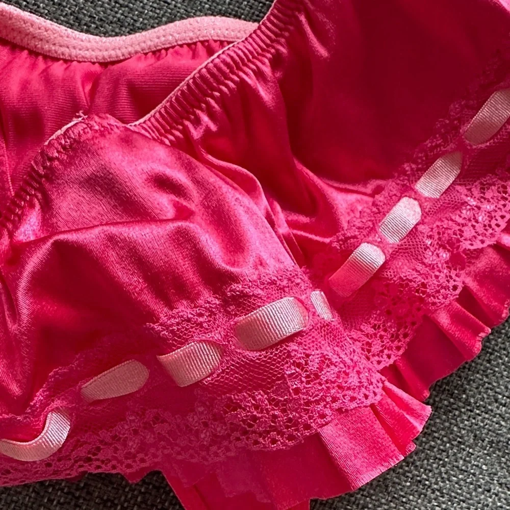 NWOT Vintage Style VS Sexy Little Things Ruffled Panties Set - Picture 5 of 14